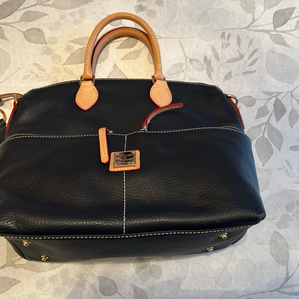 Dooney & Bourke Black and Tan Leather Bag